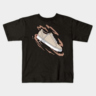 Snake Khaki Skate Sneaker Kids T-Shirt